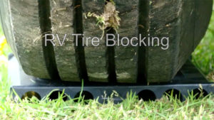 Tire blocking protects RV tires
